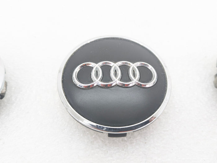 Audi 8V RS3 Black & Chrome Wheel Rim Center Caps 8W0601170