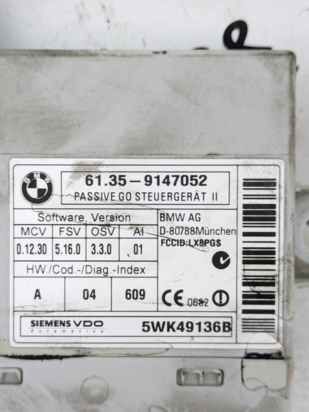 BMW E93 335is 335xi 335i 328xi 328i M3 Keyless Passive Go Control Module 9147052