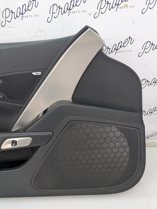 Chevrolet C7 Corvette Stingray Z51 Left/Driver Side Jet Black Leather Door Panel Card