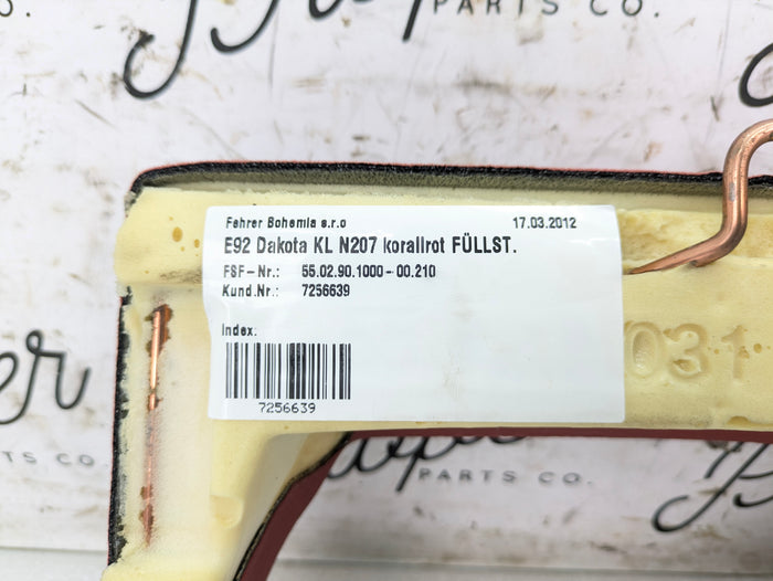 BMW E92 M Sport Interior Seats Set Coral Red Leather 8695884/6970729/6970730/9168956/6962584/7119846/7119815