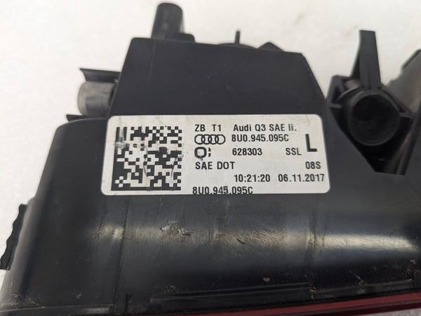 2016 2017 2018 Audi 8U Q3 Left/Driver Side Rear Bumper Tail Light 8U0945095C