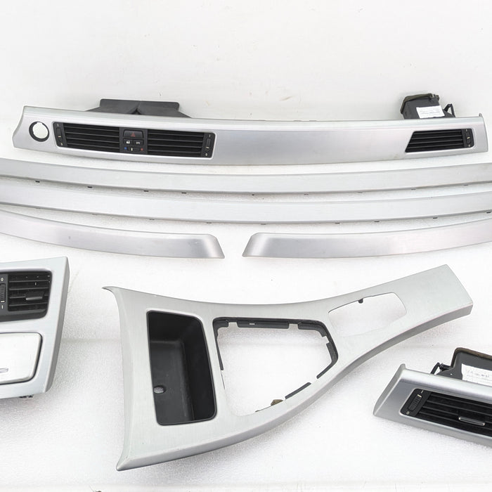 BMW E92 335xi 335i 328xi 328i Coupe Brushed Aluminum iDrive Interior Trim Set