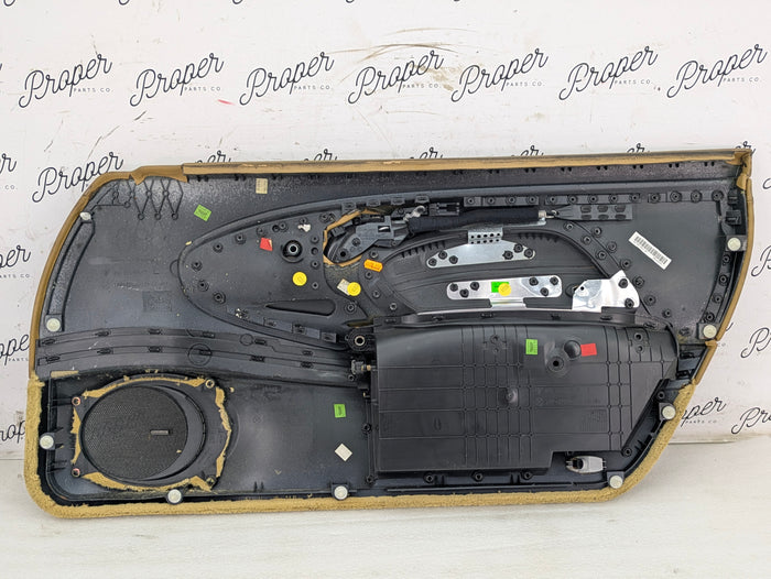 Porsche 996.2 911 Carrera 4 Cabriolet Convertible Left/Driver Side Front Interior Door Panel Savanna Beige Leather 99655532100/99655583300