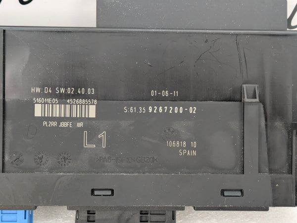 2012 BMW E82 135i Body Control Module/BCM 9267200