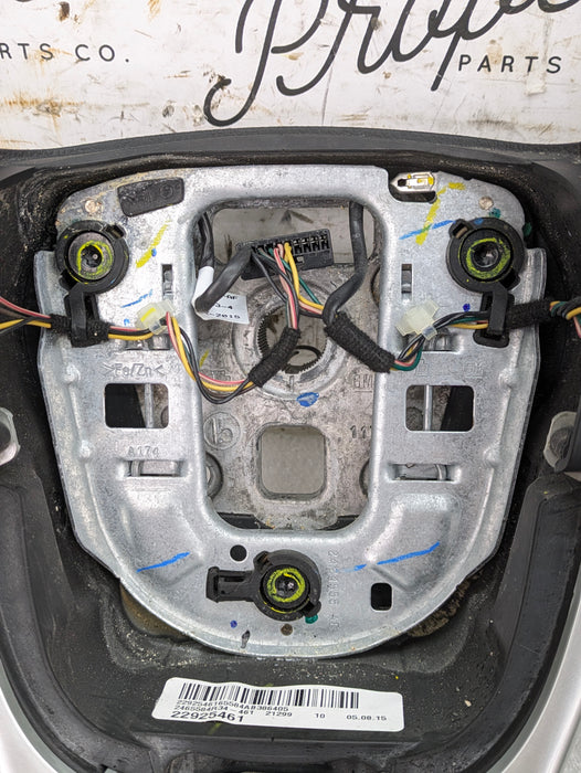 2015 Chevrolet 5th Gen Camaro 2SS Manual Flat Bottom Suede/Alcantara Steering Wheel W/Control Buttons 22925461 *DAMAGED*