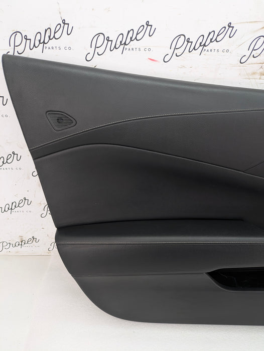 Chevrolet C7 Corvette Stingray Z51 Left/Driver Side Jet Black Leather Door Panel Card