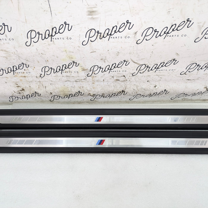 BMW G22 430ix 440ix M Sport Left/Right Driver/Passenger Door Sill Trim Set Pair 8077315 *DAMAGED*