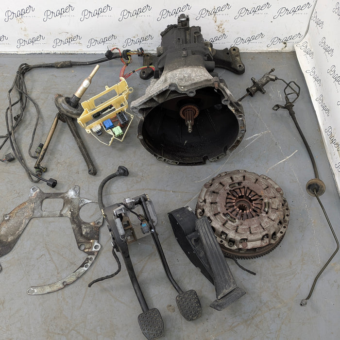 BMW E46 325ci M54 5-Speed Manual Swap Kit Zf Transmission/Clutch/Pedals/Harness/Shifter Linkage/Master Cylinder 1434404/7523224/2229128/1163870/6758822/6762481/1434109