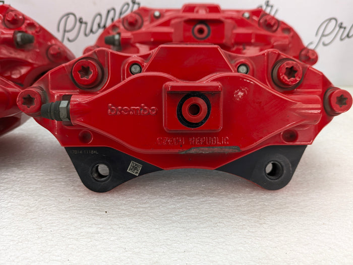 Chevrolet C7 Corvette Stingray Front & Rear Brembo Brake Calipers Set Red 20C79021/20C79022/20B95348/20B95347 *NOTE*
