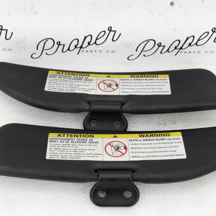 BMW Z3 M Roadster Black Left/Right Sun Visor Set 51168410185/51168410186