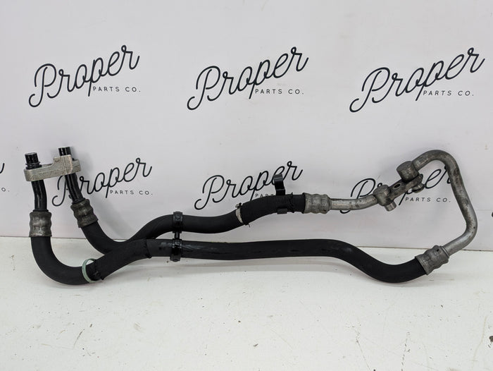 BMW E82 E88 135i N55 N54 Engine Oil Cooler Flow & Return Lines Hoses Set Pair 17227573273/17227573274