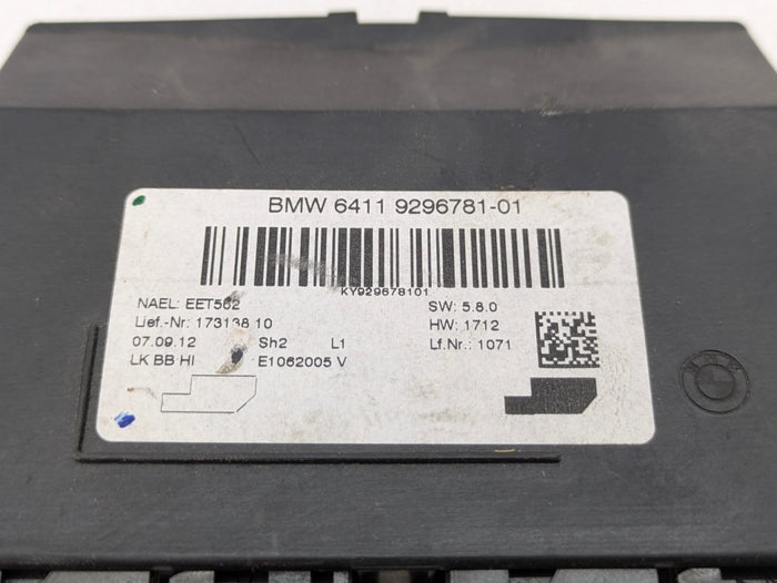 BMW F30 F31 335xi HVAC/Heater/Air Conditioning Control Module 9296781