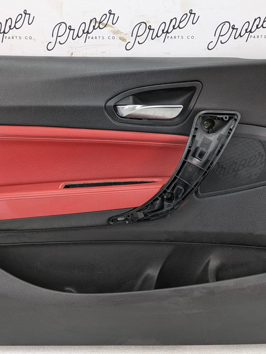 BMW F22 228xi M235xi 230xi M240xi Left/Driver Side Front Coral Red Interior Door Panel Card 7268403