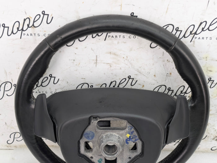 Chevrolet C7 Corvette Stingray Z51 Automatic Jet Black Leather/Grey Stitching Steering Wheel W/Paddle Shifters 23167317 *DAMAGED*