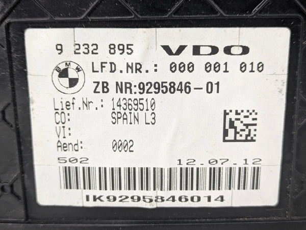 BMW F30 328xi 328i Instrument/Gauge Cluster KPH 9232895