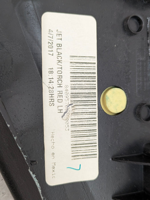 2018 Chevrolet 6th Gen Camaro 2SS Left/Driver Side Black Leather/Red Stitching Knee Pad *DAMAGED*