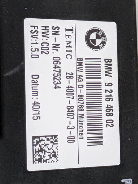 BMW F30 340xi Msport Rear Left Or Right Seat Control Module & Mounting Bracket 9216468/9249125