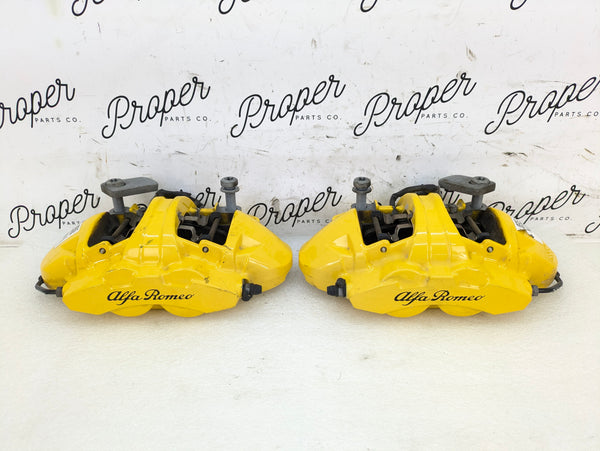 2018-2024 Alfa Romeo Stelvio 2.0 Brembo Front Caliper Set Left Right Yellow