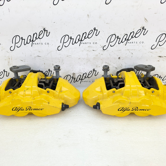 2018-2024 Alfa Romeo Stelvio 2.0 Brembo Front Caliper Set Left Right Yellow