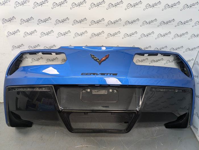 Chevrolet C7 Corvette Stingray Rear Bumper Cover Laguna Blue Tintcoat (G7H) 23452911