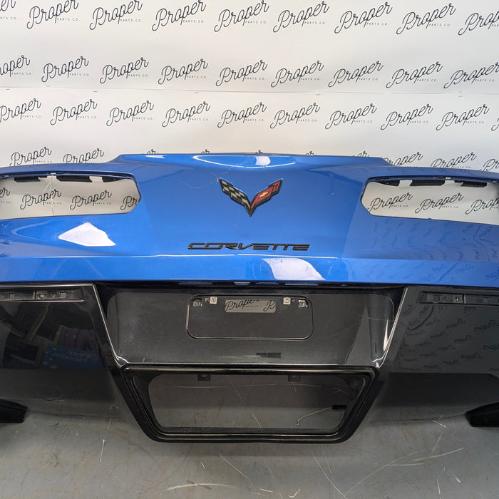 Chevrolet C7 Corvette Stingray Rear Bumper Cover Laguna Blue Tintcoat (G7H) 23452911