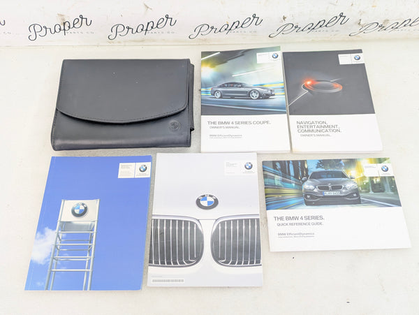 BMW F32 4 Series Pre-LCI Owners Manuals W/Leather Case 2926885