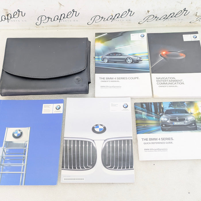 BMW F32 4 Series Pre-LCI Owners Manuals W/Leather Case 2926885