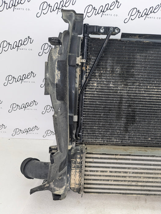 2018 Audi 8U Q3 Engine Motor Air Cooling Radiator Assembly & Turbo Intercooler 8K0121251/8U0145803/8U0121283