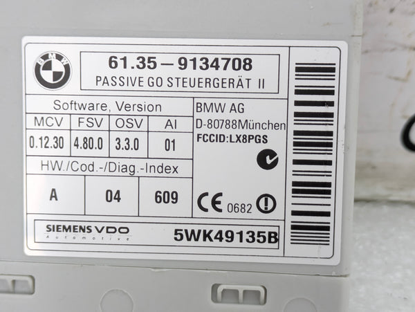 BMW E92 E90 E91 E93 335xi 330xi 328xi 325xi 323i M3 Keyless Entry Comfort Access Passive Go Control Module 9134708