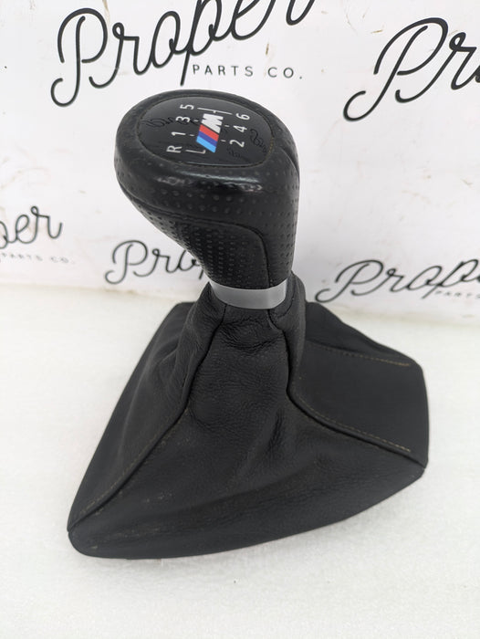 BMW E90 E91 E92 E93 335i 335xi M Sport 6 Speed Manual Transmission Gear Shift Knob & Boot Black Leather 8037308