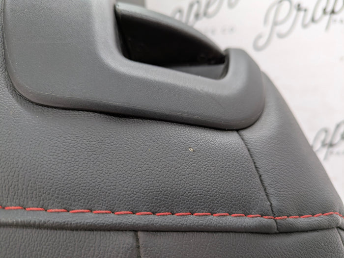 2018 Chevrolet 6th Gen Camaro 2SS Front Right/Passenger Side Rear Upper Seat Back Cushion/Headrest Leather Black & Adrenaline Red (H16)