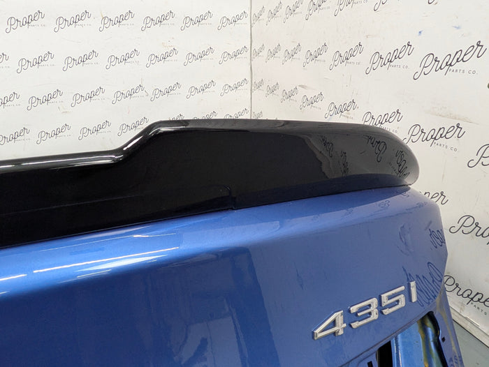 BMW F36 435XI Grand Coupe Rear Trunk Lid Hatch Tail Gate Estoril Blue Metallic