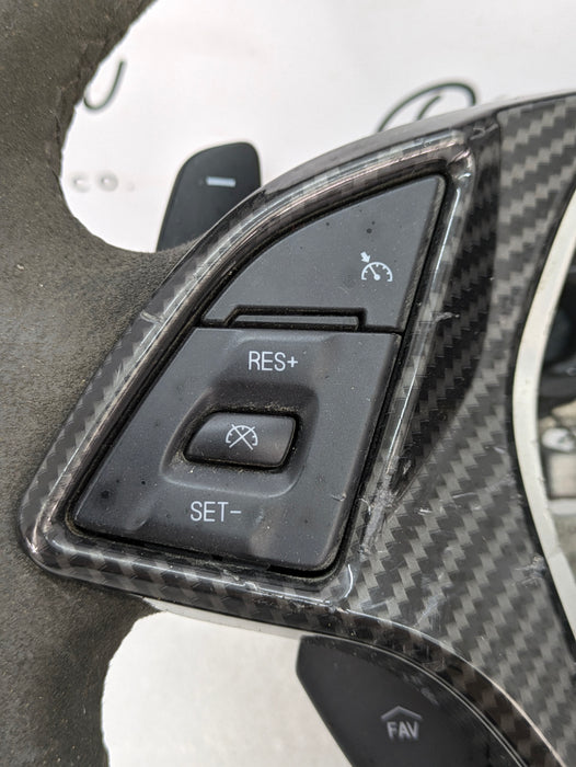 Chevrolet C7 Corvette Stingray Automatic Flat Bottom Suede/Alcantara Steering Wheel W/PaddleShifters 84198774 *DAMAGED*