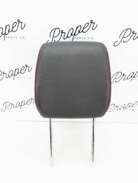 BMW F30 F31 F34 F36 Front Left/Right Sport Seat Black Leather Head Rest W/Red Stitching 52107362611
