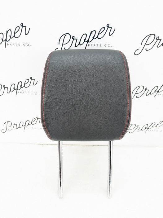 BMW F30 F31 F34 F36 Front Left/Right Sport Seat Black Leather Head Rest W/Red Stitching 52107362611