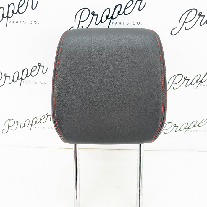 BMW F30 F31 F34 F36 Front Left/Right Sport Seat Black Leather Head Rest W/Red Stitching 52107362611