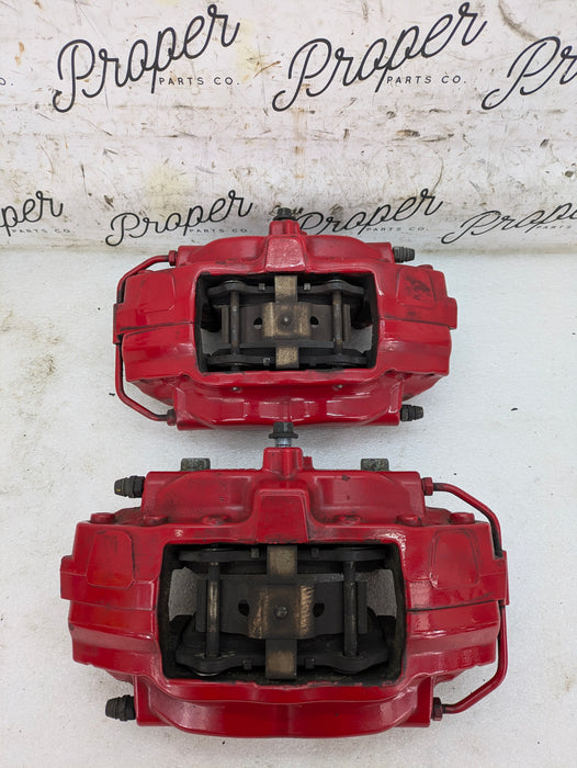 2015 Chevrolet 5th Gen Camaro 2SS Oem Brembo Rear Left & Right Brake Caliper Set Pair Red Performance Upgrade Kit 84300395