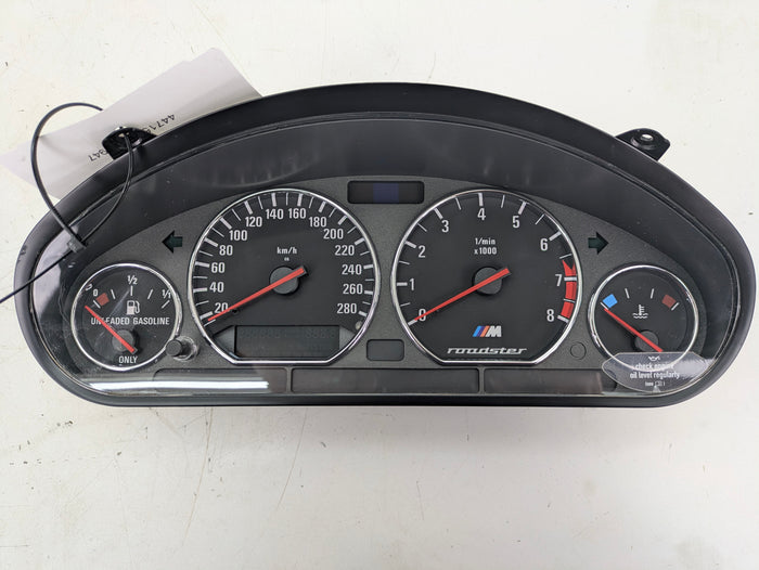 BMW Z3 M Roadster 3.2 Instrument Gauge Cluster Speedometer KMH Canadian 90K 2496306