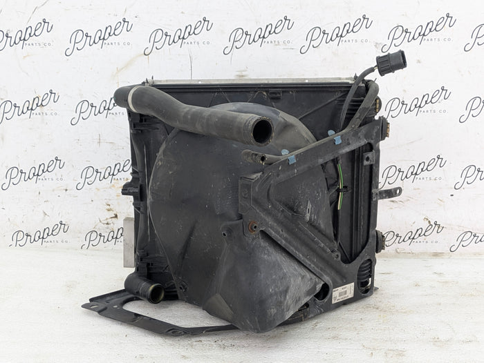 Porsche 996.2 911 Carrera 4 Right/Passenger Side Radiator AC Condenser Cooling Fan Shroud 99610613251/99662403502/99610603461/99657311100