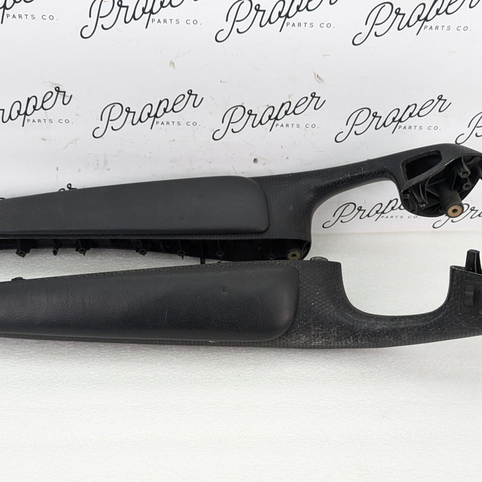 BMW E46 M3 ZHP 330Ci Coupe/Convertible Black Cube Door Handle Armrest Trim Set 51417904069/51417904070 *Damaged*