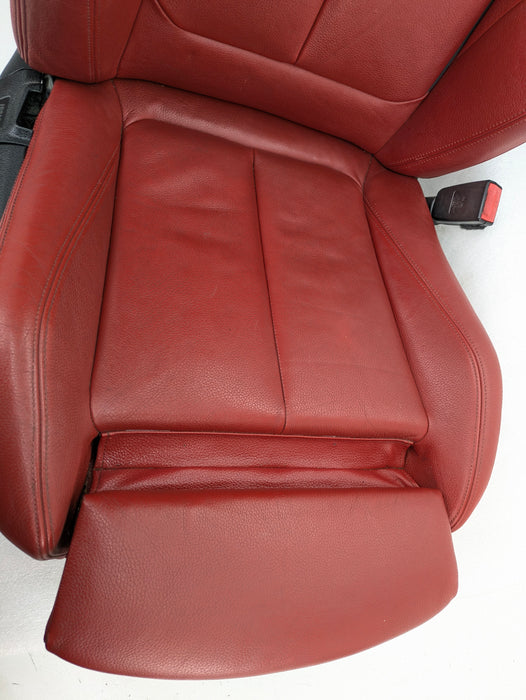 BMW F30 335xi M Sport Complete Red Interior Swap Kit Set Leather Coral Red Door Cards & Seats