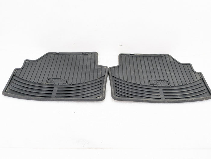 BMW E46 M3 330ci 328ci 325ci 323ci Rear Rubber All Weather Floor Matts Pair 82550136373