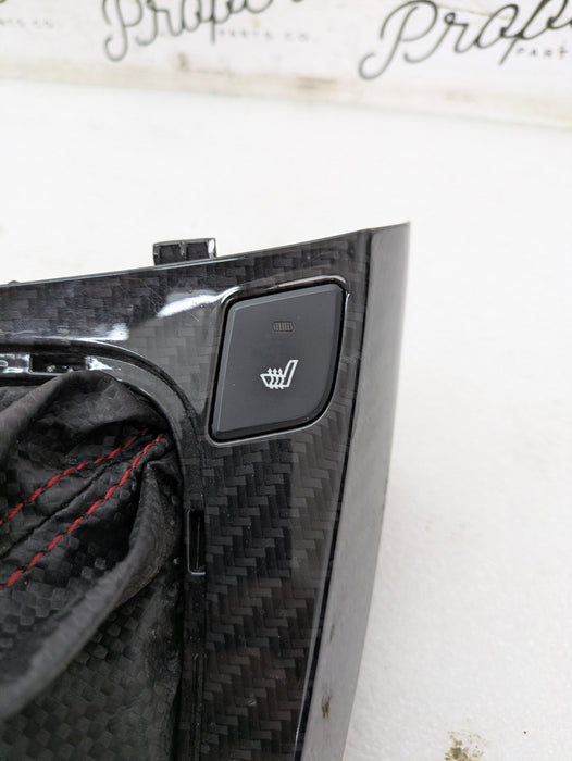 Hyundai BK1/BK2 Genesis Coupe Automatic Shifter Trim & Shift Boot Carbon Fiber 84650-2M000 *Damage*