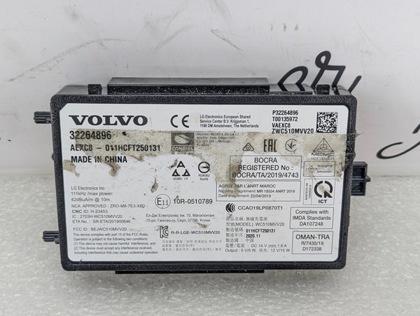 2021 Volvo V60 T6 R-Design Wireless Charger Control Module 32264896