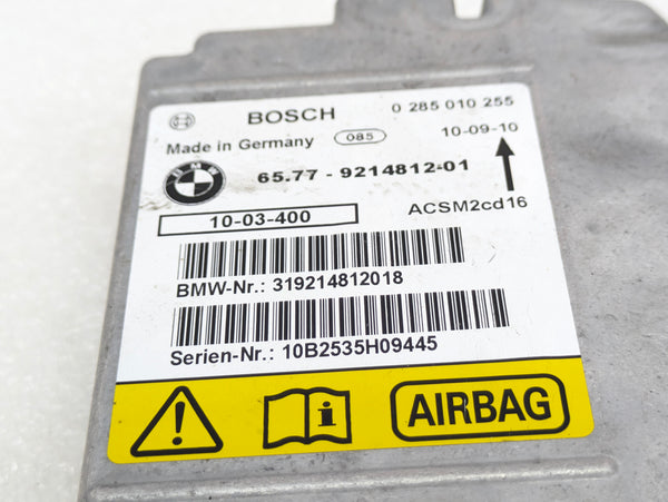 BMW E93 335is 335xi 335i 328xi 328i M3 Airbag SRS Crash Module 9214812