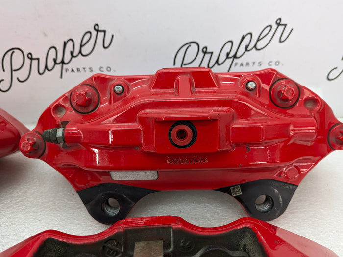 Chevrolet C7 Corvette Stingray Front & Rear Brembo Brake Calipers Set Red 20C79021/20C79022/20B95348/20B95347 *NOTE*