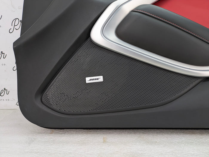 2018 Chevrolet 6th Gen Camaro 2SS Right/Passenger Side Door Panel Card Black/Adrenaline Red (H16) W/Bose 84165451