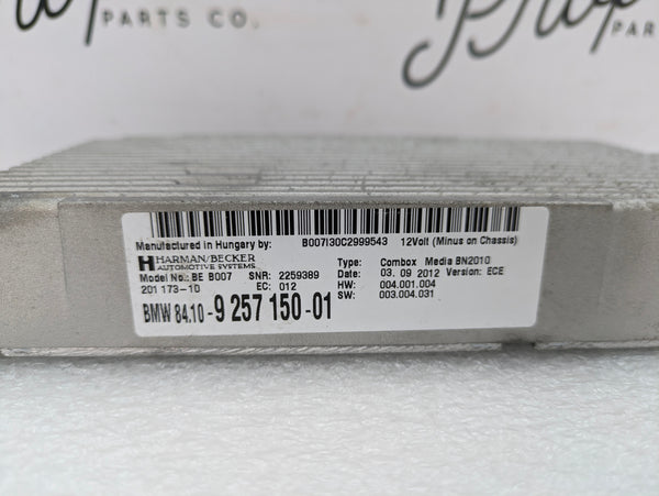BMW F30 F32 F31 F34 F36 3 & 4 Series Bluetooth Combox Media/Telematics Control Module 9257150
