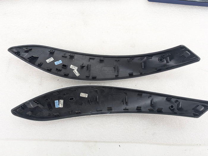 BMW F32 F33 435xi 428xi 440xi 430xi M Sport Aluminum Hexagon & Blue Interior Trim Set
