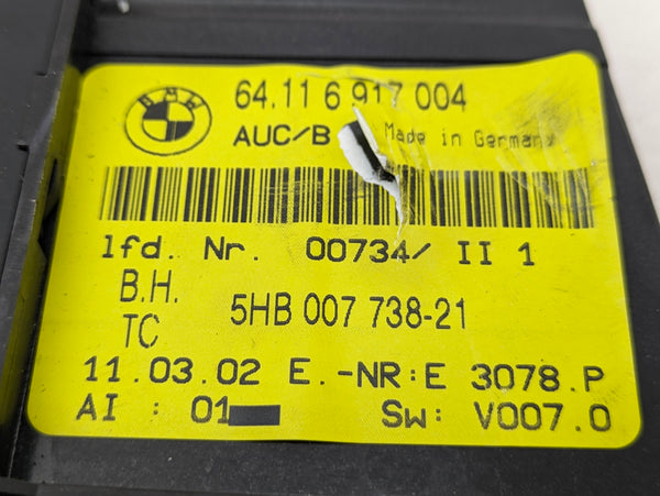 BMW E46 330ci 328ci 325ci 323ci Climate Control HVAC Panel Buttons 6917004